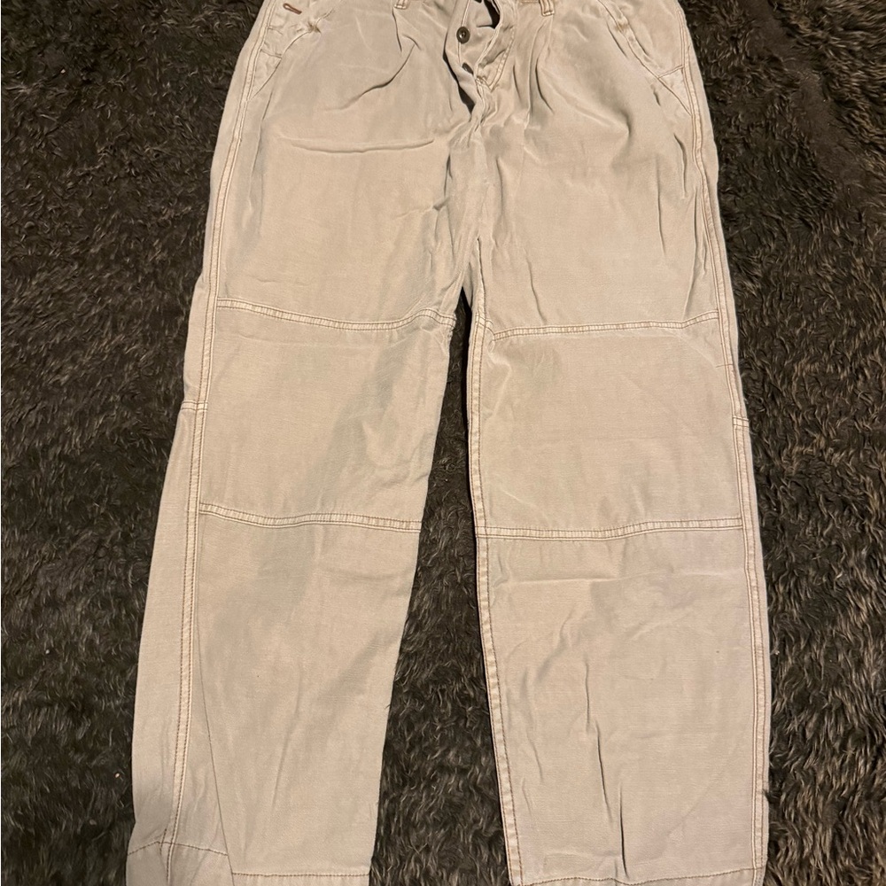 Free People Light Khaki Utility Chinos